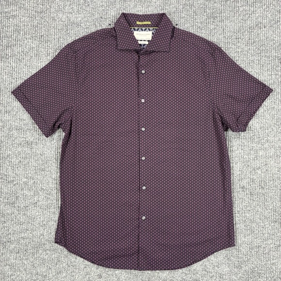 Denim & Flower Other - Denim & Flower Ricky Singh Mens Large Slim Fit Button Up Shirt Purple Floral